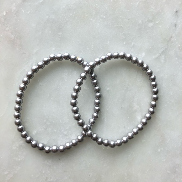 Vintage Jewelry - Silver Pearl Bracelet Bundle